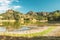 Lake shore and mountains. Santa Margarita Lake, CA