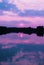 Lake Side Sunset View, Purple And Black Color Cloud