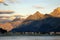 Lake Sils and Maloja village in Swiss Alps - Engadine Switzerland