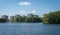 Lake Sloterplas and residential neighbourhood Osdorp in Amsterdam west, The Netherlands