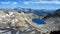 Lake and snow remnants in Pyrenees