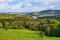 Lake Solinskie in the Bieszczady Mountains. Beautiful autumn landscape. Poland