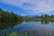 Lake in spring surrounded by trees