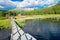 Lake Staz in the Engadine valley near Sankt Moritz