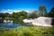 A lake in Stellenbosch, the vineyards and wine region near Cape Town, Southafrica