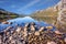 Lake with a stony pebble bottom