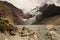 Lake and stunning Fitz Roy in clouds Patagonia. Fitz Roy National Park, Patagonia, Argentina the mountain scenery under the cloudy