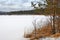 Lake Sugomak in winter, southern Ural, Russia