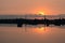 Lake at sunset in Hon Khoi, Khanh Hoa, Vietnam