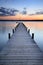 Lake at Sunset, Long Wooden Pier