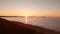 Lake Superior beach at sunset. Aerial view. Upper Peninsula , Michigan.