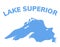 Lake superior map michigan superior vector silhouette abstract illustration map