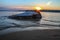 Lake Superior Shipwreck Sunset In Pictured Rocks