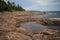 Lake Superior Shoreline in Two Harbors, Minnesota