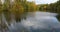 Lake surrounded by Autumn forest