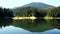 Lake Synevir in Carpathian Mountains in Ukraine