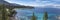 Lake Tahoe panorama view fro east shore