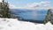 Lake Tahoe panorama in winter