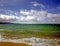 Lake Tahoe with stormy clouds