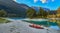 Lake Tenno with mountain reflection