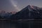 Lake Thun and the mountain Niesen during twilight.
