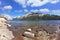 The Lake Tioga in the Yosemite Park