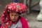 Lake Toba, Indonesia - march 3, 2020: Batak ethnic woman portrait in market at lake Toba, famous travel destination in Sumatra,