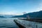 Lake Toba at sunset - landscape in Tuktuk, North Sumattra, Indonesia