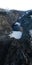 Lake Toplitz Aerial View in the Austrian Alps during Winter