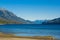 Lake Traful. Patagonia, Argentina. Pier on Lake Traful. Villa Traful, enchanted place. Patagonia, Argentina.