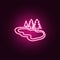 lake with trees neon icon. Elements of web set. Simple icon for websites, web design, mobile app, info graphics