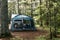 Lake of two rivers Campground Algonquin National Park Beautiful natural forest landscape Canada tent camper