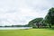 Lake view in cloudy day at Suan Luang Rama 9 Public Park