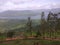 Lake view greenery in rainy season mountain