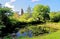 Lake view of Prudhoe Castle - Northumberland