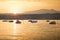 Lake view at sunset in Manerba del Garda, Italy