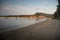 Lake view at sunset in Manerba del Garda, Italy