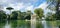 The lake of Villa Borghese, the temple of Aesculapius