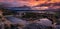 Lake Vouliagmeni at south Athens during sunset