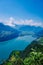 lake Walensee. Switzerland, Europe, viewpoint over the Walensee