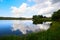 The lake water and cloudscape