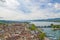 Lake Zurich Zurichsee and river Limmat, downtown Zuerich