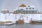 Lakefront homes in Daybreak Utah viewed in winter