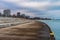 The Lakefront Trail along Lake Michigan looking towards Lakeview Chicago