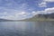 A lakefront view of Sheep mountain from Lake Hattie, Laramie, Wyoming