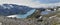 Lakes Gjende and Bjornboltjonne from mountain range Bessenggen