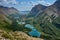 Lakes Stretch Across Valley in Montana Wilderness