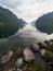 Lakeshore of Lake Idro in Italy