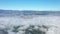 The lakeside of Ioannina below the morning clouds