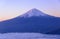 Lakeside of Kawaguchi and Mt.Fuji at dawn